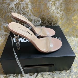 Trendy clear sandals